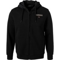 NAPAPIJRI Herren Sweatjacke schwarz Baumwolle Logo und Motiv von Napapijri