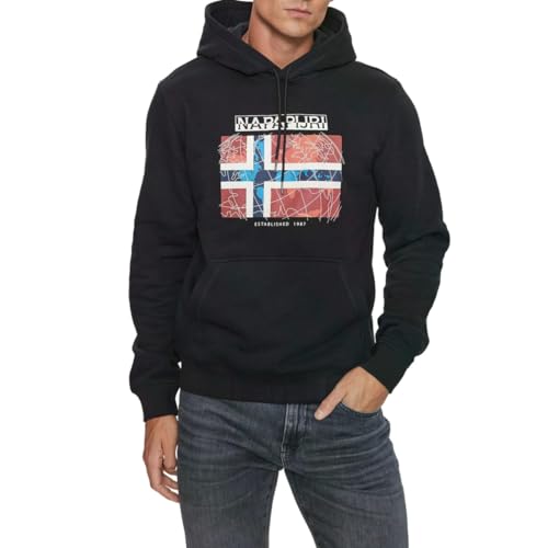 NAPAPIJRI Sweatshirt Herren Guiro, Black 041, XXL von Napapijri