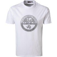 NAPAPIJRI Herren T-Shirt weiß Baumwolle von Napapijri