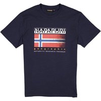 NAPAPIJRI Herren T-Shirt blau Baumwolle von Napapijri