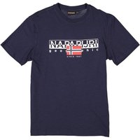 NAPAPIJRI Herren T-Shirt blau Baumwolle von Napapijri