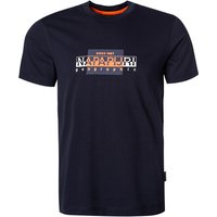 NAPAPIJRI Herren T-Shirt blau Baumwolle von Napapijri