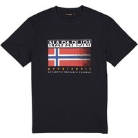 NAPAPIJRI Herren T-Shirt schwarz Baumwolle von Napapijri