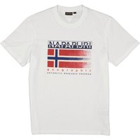 NAPAPIJRI Herren T-Shirt weiß Baumwolle von Napapijri