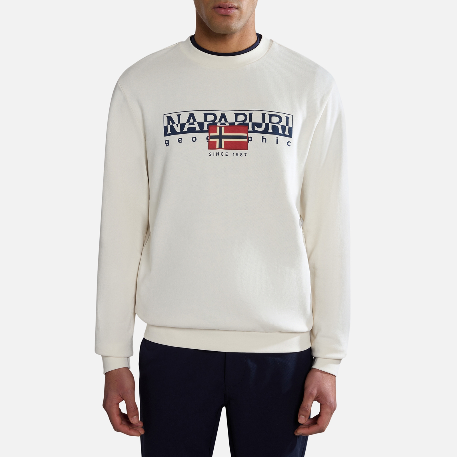 Napapijri Aylmer Graphic Print Cotton Sweatshirt - XXL von Napapijri