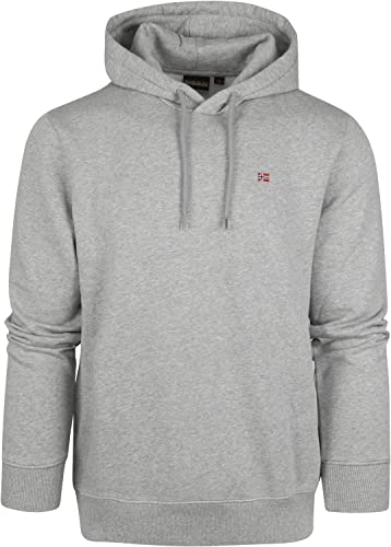 Napapijri Balis Herren-Kapuzenpullover, Fleece, Größe M, Grau meliert, Größe 3XL, grau von Napapijri