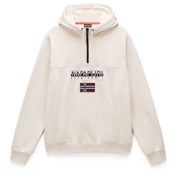 Napapijri - Burgee Half Zip Hoodie 2.0 - Hoodie Gr S beige/weiß von Napapijri