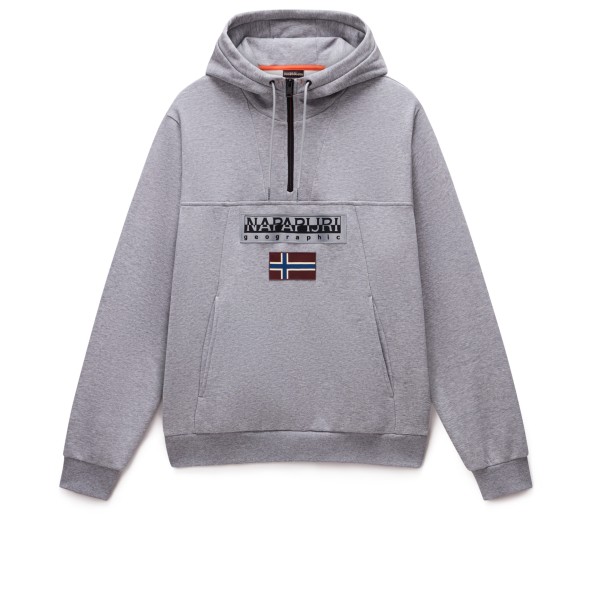 Napapijri - Burgee Half Zip Hoodie 2.0 - Hoodie Gr XXL grau von Napapijri