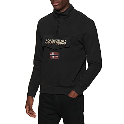 Napapijri Burgee Half Zip Sweatshirt - Black-L von Napapijri