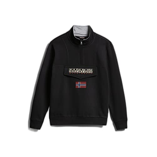 Napapijri Burgee Half Zip Sweatshirt - Black-XL von Napapijri