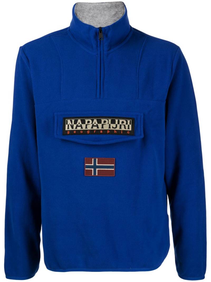 Napapijri Burgee Sweatshirt mit Reißverschluss - Blau von Napapijri