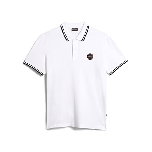 Napapijri E Macas Poloshirt - Bright White, weiß, XL von Napapijri