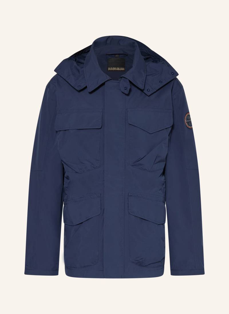 Napapijri Fieldjacket Rivalto Mit Abnehmbarer Kapuze blau von Napapijri