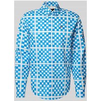 Napapijri Freizeithemd mit Label-Stitching Modell 'RONGE' in Royal, Größe XXXL von Napapijri