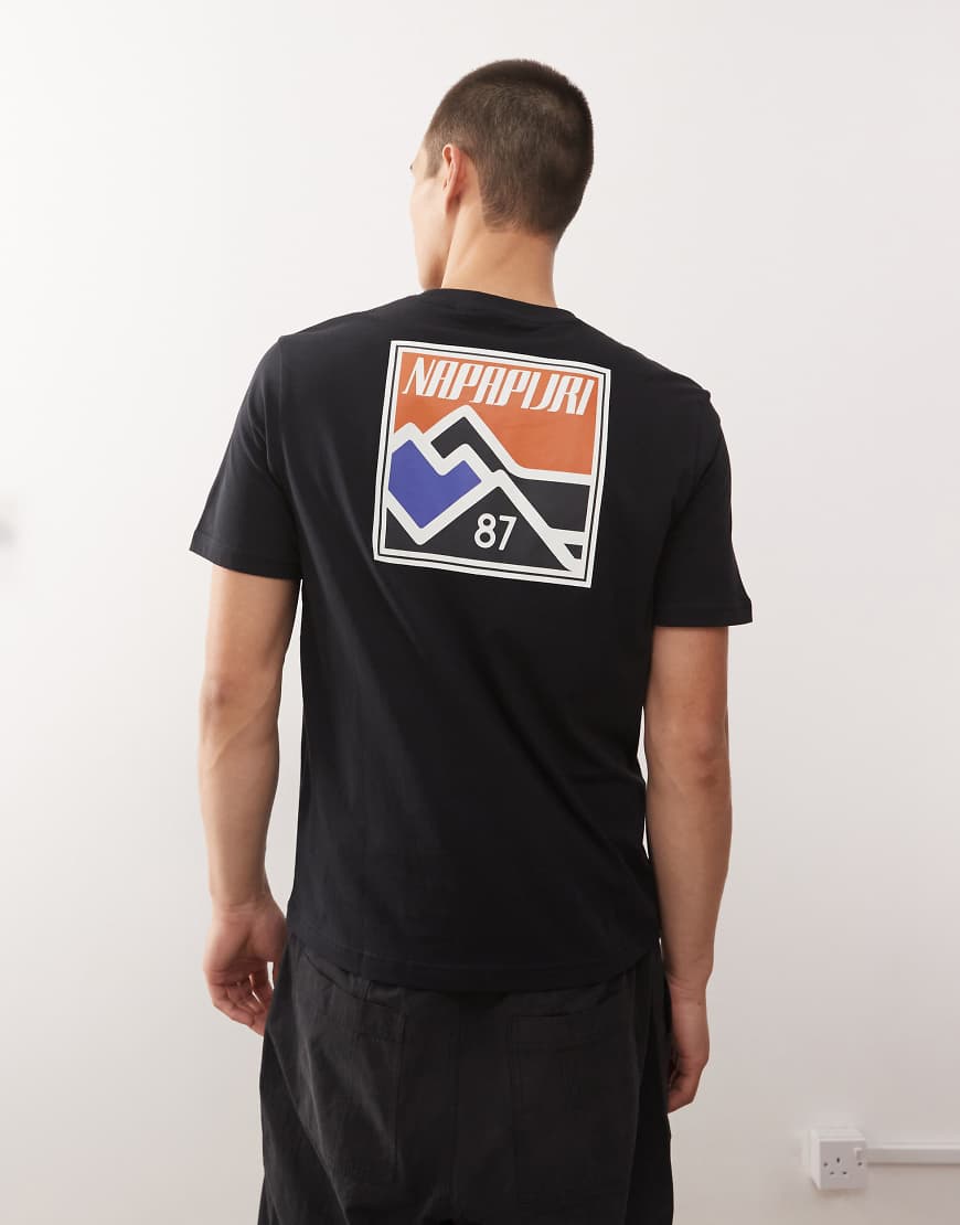Napapijri - Guide - T-Shirt in Schwarz mit Rückenaufdruck von Napapijri