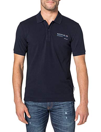 Napapijri Herren Eael Polo Shirt, Blu Marine, S EU von Napapijri