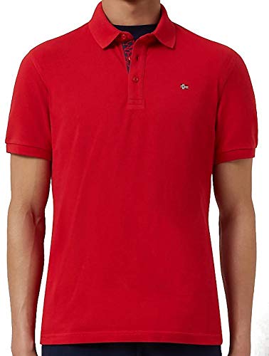 Napapijri Herren EOLANOS Poloshirt, Rot (Bright RED R471), Large (Herstellergröße:L) von Napapijri