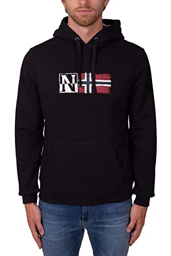 Napapijri Herren Kapuzenpullover (as3, Alpha, l, Regular, Regular, Schwarz) von Napapijri