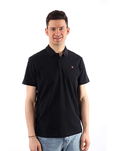 Napapijri Herren Poloshirt Ealis SS Sum, Größe:XXL, Farbe:Black(0411) von Napapijri