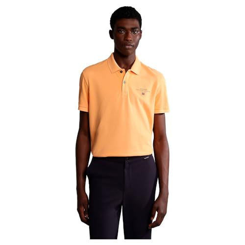 Napapijri Herren Poloshirt Elbas SS 4, Größe:XXL, Farbe:Orange Mock(A571) von Napapijri