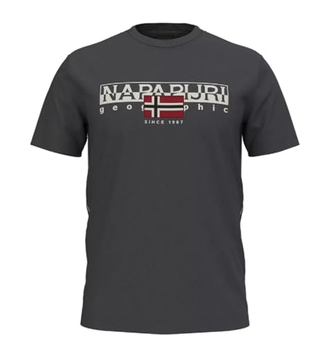 Napapijri Herren T-Shirt V-Neck Grau XL von Napapijri