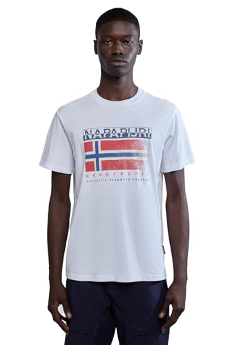 Napapijri Herren T-Shirt V-Neck Weiß 3XL von Napapijri