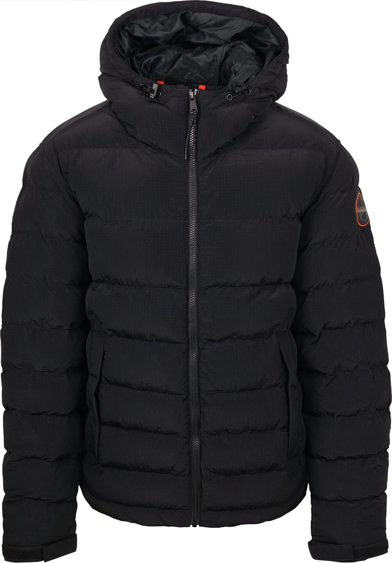 Napapijri Hooded Puffer Terez Jacke Schwarz - Größe XL von Napapijri