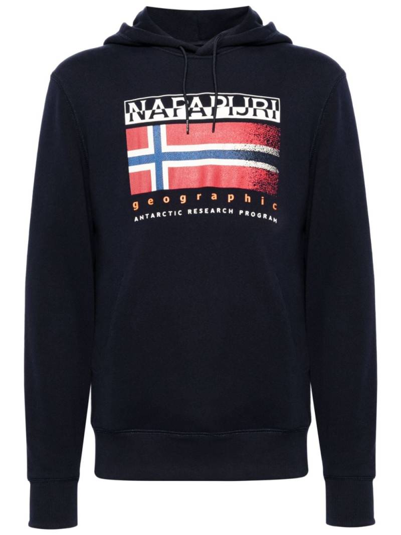 Napapijri Hoodie mit Logo-Print - Blau von Napapijri