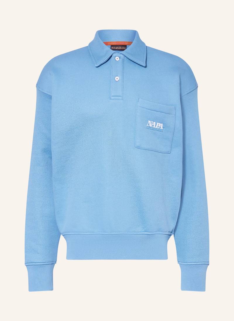 Napapijri Jersey-Poloshirt Mirrat blau von Napapijri