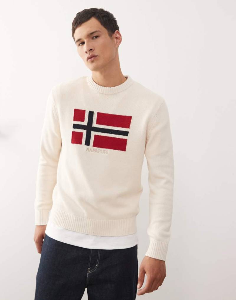 Napapijri - Mura - Sweatshirt in Beige-Neutral von Napapijri