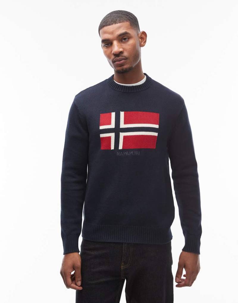 Napapijri - Mura - Sweatshirt in Blau von Napapijri