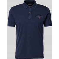 Napapijri Regular Fit Poloshirt mit Label-Print Modell 'elbas' in Marine, Größe L von Napapijri