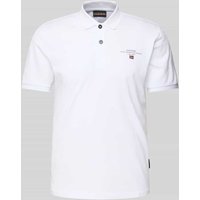 Napapijri Regular Fit Poloshirt mit Label-Stitching Modell 'elbas' in Offwhite, Größe XXL von Napapijri