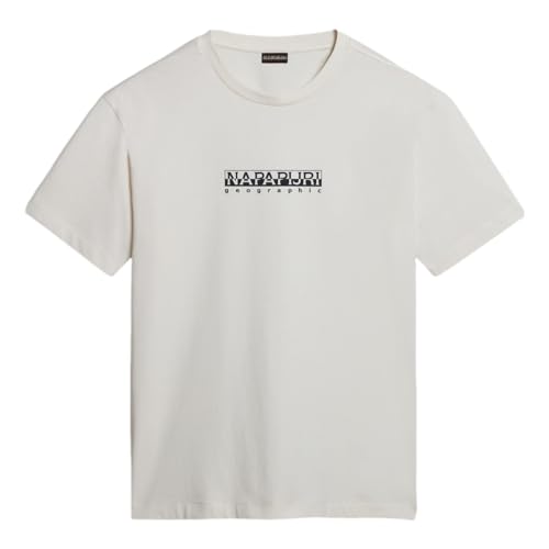 Napapijri S-Box SS T-Shirt, White Whisper, 3XL von Napapijri