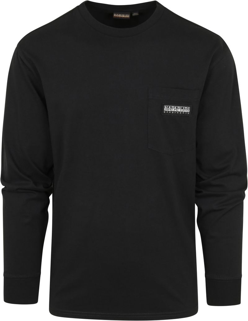 Napapijri S-Morgex Longsleeve T-Shirt Schwarz - Größe S von Napapijri