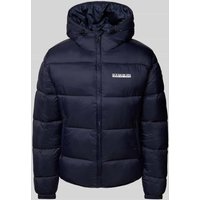 Napapijri Steppjacke mit Label-Print Modell 'SUOMI' in Marine, Größe XL von Napapijri