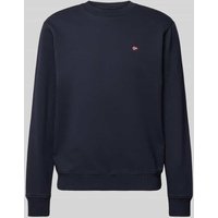 Napapijri Sweatshirt mit Label-Stitching Modell 'balis' in Marine, Größe M von Napapijri