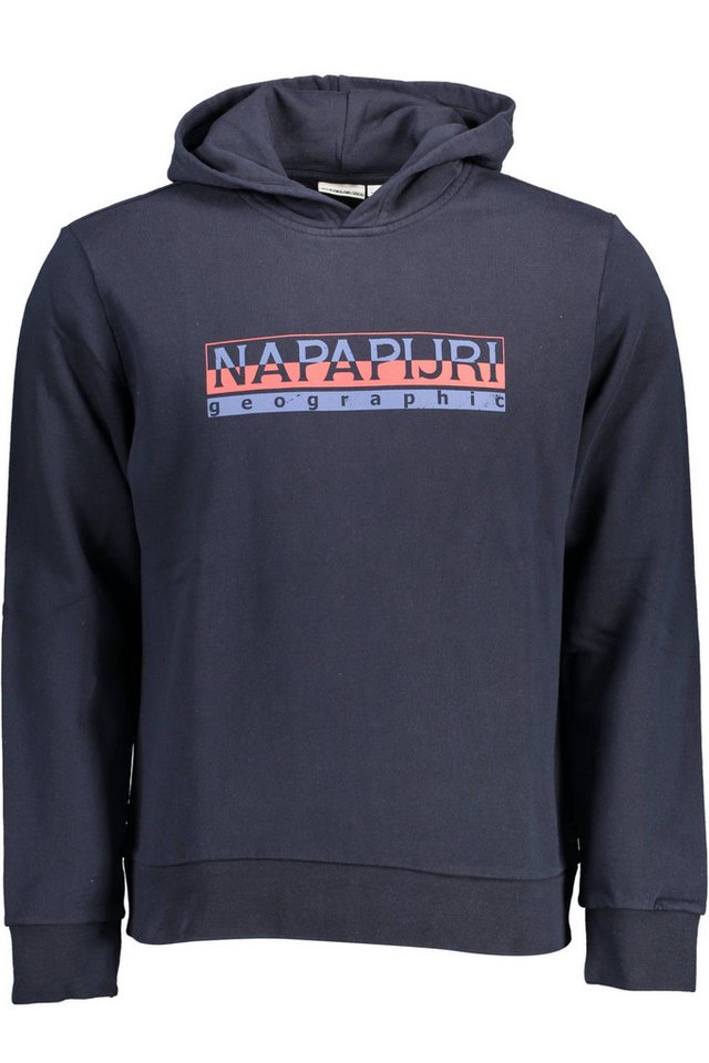 Napapijri Sweatshirt Blaues Herren-Kapuzenpullover ohne Reißverschluss von Napapijri