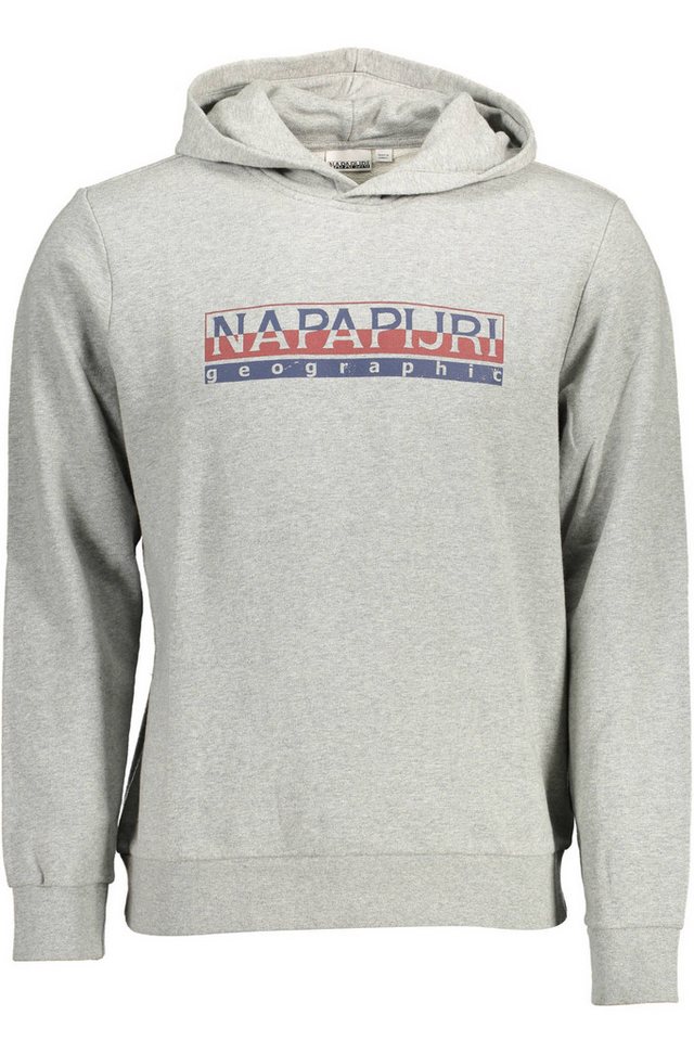 Napapijri Sweatshirt Graues Herren Langarm-Sweatshirt mit Kapuze und von Napapijri