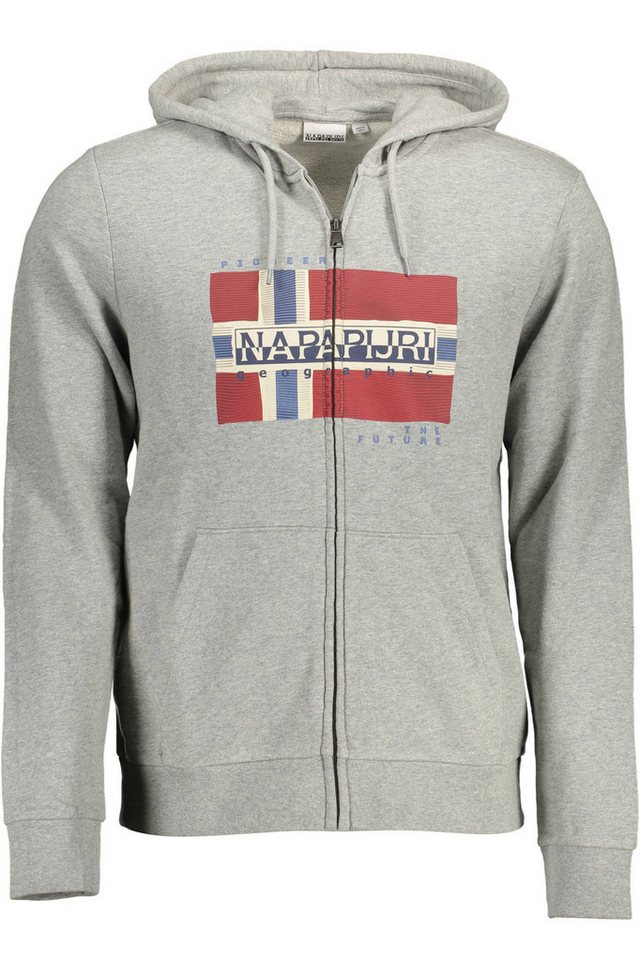 Napapijri Sweatshirt Graues Herren-Sweatshirt mit Reißverschluss & von Napapijri