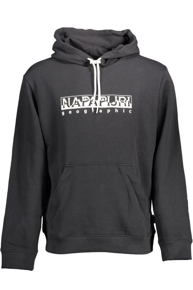 Napapijri Sweatshirt Schwarzes Herren-Hoodie ohne Reißverschluss mit von Napapijri