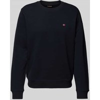 Napapijri Sweatshirt mit Logo-Stitching Modell 'BALIS' in Black, Größe XXL von Napapijri
