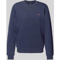 Napapijri Sweatshirt mit Logo-Stitching Modell 'BALIS' in Marine, Größe XXXL von Napapijri