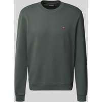Napapijri Sweatshirt mit Rundhalsausschnitt und Label-Stitching in Khaki, Größe L Napapijri Sweatshirt mit Rundhalsausschnitt und Label-Stitching in Khaki, Größe L von Napapijri
