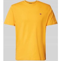 Napapijri T-Shirt mit Label-Stitching Modell 'SALIS' in Orange, Größe XXL von Napapijri