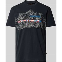 Napapijri T-Shirt mit Motiv-Print Modell 'TURIN' in Black, Größe M von Napapijri