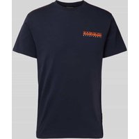 Napapijri T-Shirt mit Rundhalsausschnitt Modell 'GRAS' in Marine, Größe S von Napapijri