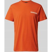 Napapijri T-Shirt mit Rundhalsausschnitt Modell 'GRAS' in Orange, Größe L von Napapijri