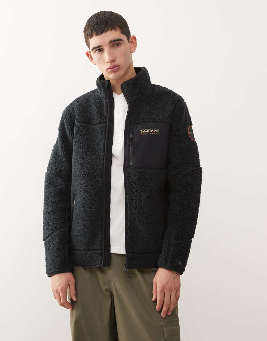 Napapijri - Yupik - Fleecejacke in Schwarz von Napapijri
