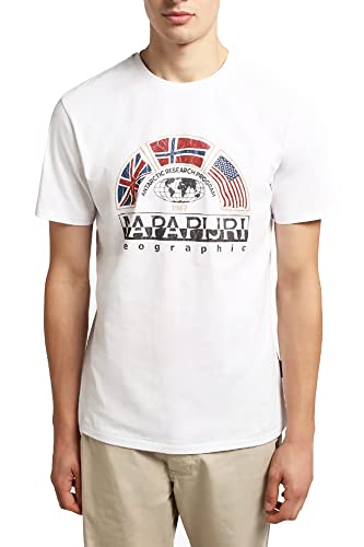 Napapirji Uomo T-Shirt Np0A4G340021 S Turin Col.Bianco XXXL/Bianco von Napapijri